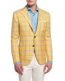 Alternating Wide-Striped Dress Shirt, Aqua