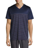 Giorgio Short-Sleeve Lounge Shirt and Shorts Set, Stripe