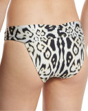Leopard-Print Adjustable Swim Bottom