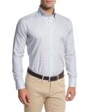 Kyoto Garden Check Sport Shirt, Light Blue