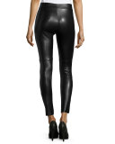 Estella Faux-Leather Leggings, Black