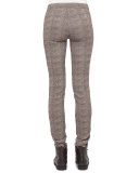 Turtle-Print Skinny Pants, Elephant