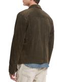Suede Trucker Jacket, Olive