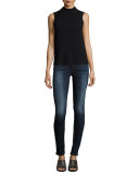 Jannie Curvy Mid-Rise Skinny Jeans, Native Ora Clean