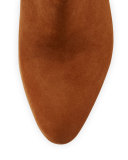 Wilson Suede Wedge Bootie, Saddle