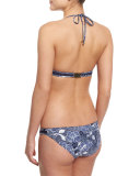 Ipanema Printed Triangle-Cup Swim Top, Midnight