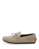 Suede Slip-On Driver, Beige
