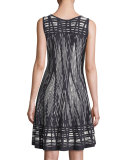 Dashed Diamonds Twirl Dress, Multi