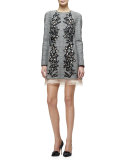 Price of Wales Plaid Shift Dress, Black/Pink