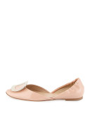 Ballerine Chips Patent d'Orsay Flat, Beige