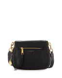 Recruit Leather Saddle Bag, Black