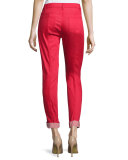 Bardot Slim-Fit Capri Jeans, Hibiscus