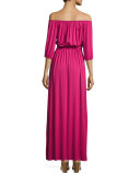 Lorenzia Off-the-Shoulder Maxi Drama Dress 