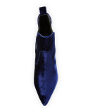 Logan Circle-Heel Chelsea Boot, Navy