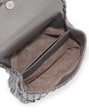 Baby Olimpia Snakeskin Shoulder Bag, Light Gray