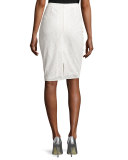 Eyelet Lace Pencil Skirt, Natural