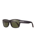 Mason Shiny Sunglasses, Black