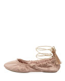 Bandele Tassel Ballerina Flat, Black