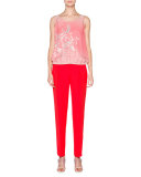 Birds of Paradise Blouson Tank, Scarlet