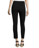 Tapered Ankle Leggings, Black  