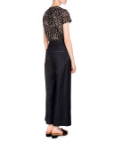 Short-Sleeve Diamond-Print T-Shirt, Black/White Diamond