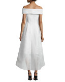 Off-the-Shoulder High-Low Gown 