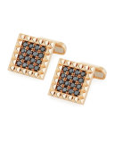 Square Diamond Cufflinks in 18K Rose Gold