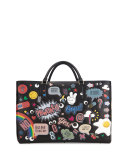 Ebury Maxi Featherweight Tote Bag, Black/Multi