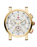 18mm 18K Gold-Plated Sport Sail Diamond-Dial Watch Head