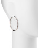 Crystal Eternity Hoop Earrings, Rhodium