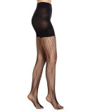 Plaid Lace Tights, Very Black