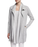 Long Cotton Interlock Jacket, Petite 