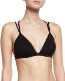 Ritz Strappy Racerback Front-Close Soft Bra, Black