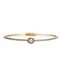 Blackened Rose Gold Bangle with Brown Diamonds