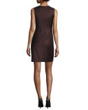 Jorianna Gathered-Side Mini Dress, Dark Purple