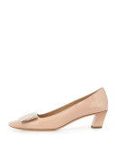 Decollete Belle Vivier Patent Pump, Nude