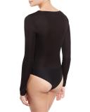Lala Long-Sleeve Surplice Bodysuit