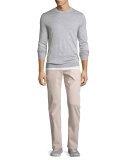 Luxe Performance: Straight-Leg Sateen Jeans, Desert Rose