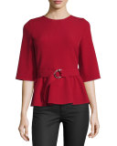 Triumph Wrap-Back Belted Top, Rouge