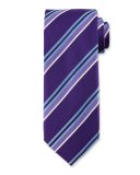Multi-Stripe Silk Tie, Purple
