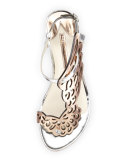 Seraphina Angel-Wing Sandal, Rose Gold/Silver