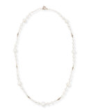 Graduated Pearl Single-Strand Necklace, 34"