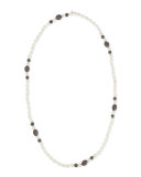 Shell Pearl & Hematite Singe-Strand Necklace