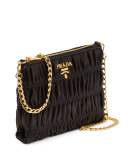 Napa Gaufre Chain Shoulder Bag, Black (Nero)