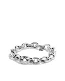 Oval Large Link Bracelet with Diamonds