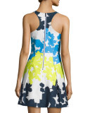 Floral-Print Fit-&-Flare Dress, Multi Colors