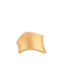 Onda Wave Hammered 18K Rose Gold Ring, Size 7.5