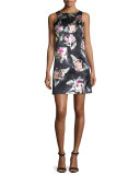 Sleeveless Floral-Print Shift Dress