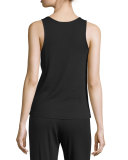 Travel Rib Lounge Tank Top, Black