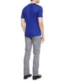 Tonal Stripe Short-Sleeve T-Shirt, Bright Blue